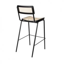 Zuiver Chaises Et Tabourets De Bar Lot De 2 Tabourets De Bar En Cannage 77cm Noir -Bancs Soldes lot de 2 tabourets de bar en cannage 77cm noir 5