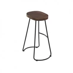 Nordlys Chaises Et Tabourets De Bar Lot De 2 Tabourets De Bar En Métal Et Frêne Marron -Bancs Soldes lot de 2 tabourets de bar en metal et frene marron 2