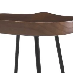 Nordlys Chaises Et Tabourets De Bar Lot De 2 Tabourets De Bar En Métal Et Frêne Marron -Bancs Soldes lot de 2 tabourets de bar en metal et frene marron 3