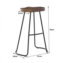Nordlys Chaises Et Tabourets De Bar Lot De 2 Tabourets De Bar En Métal Et Frêne Marron -Bancs Soldes lot de 2 tabourets de bar en metal et frene marron 4