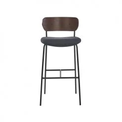 Nordlys Chaises Et Tabourets De Bar Lot De 2 Tabourets De Bar En Métal Et Frêne Simili Cuir -Bancs Soldes lot de 2 tabourets de bar en metal et frene simili cuir 2