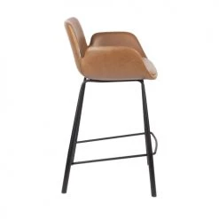 Zuiver Chaises Et Tabourets De Bar Lot De 2 Tabourets De Bar En Métal Et Simili 67,5cm Marron -Bancs Soldes lot de 2 tabourets de bar en metal et simili 67 5cm marron 5