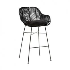 Drawer Chaises Et Tabourets De Bar Lot De 2 Tabourets De Bar En Rotin 68cm Noir -Bancs Soldes lot de 2 tabourets de bar en rotin 68cm noir 2