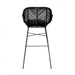 Drawer Chaises Et Tabourets De Bar Lot De 2 Tabourets De Bar En Rotin 68cm Noir -Bancs Soldes lot de 2 tabourets de bar en rotin 68cm noir 4