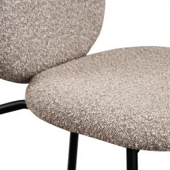 Drawer Chaises Et Tabourets De Bar Lot De 2 Tabourets De Bar En Tissu Bouclette Et Métal 65cm Taupe -Bancs Soldes lot de 2 tabourets de bar en tissu bouclette et metal 65cm taupe 4