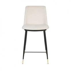 Drawer Chaises Et Tabourets De Bar Lot De 2 Tabourets De Bar En Tissu Et Métal 65cm Beige -Bancs Soldes lot de 2 tabourets de bar en tissu et metal 65cm beige 3