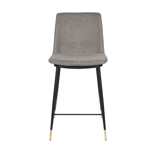 Drawer Chaises Et Tabourets De Bar Lot De 2 Tabourets De Bar En Tissu Et Métal 65cm Gris 7 Drawer Chaises Et Tabourets De Bar Lot De 2 Tabourets De Bar En Tissu Et Métal 65cm Gris – Image 5