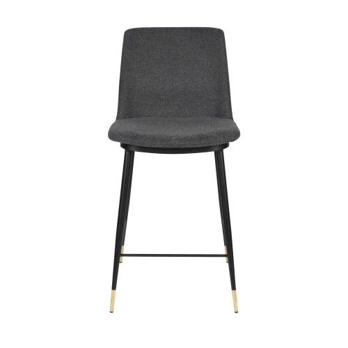 Drawer Chaises Et Tabourets De Bar Lot De 2 Tabourets De Bar En Tissu Et Métal 65cm Gris Foncé 7 Drawer Chaises Et Tabourets De Bar Lot De 2 Tabourets De Bar En Tissu Et Métal 65cm Gris Foncé – Image 5