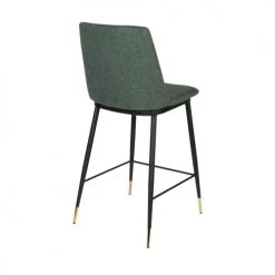 Drawer Chaises Et Tabourets De Bar Lot De 2 Tabourets De Bar En Tissu Et Métal 65cm Vert -Bancs Soldes lot de 2 tabourets de bar en tissu et metal 65cm vert 4