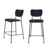 Zuiver Chaises Et Tabourets De Bar Lot De 2 Tabourets De Bar En Velours Côtelé 65cm Bleu Foncé -Bancs Soldes lot de 2 tabourets de bar en velours cotele 65cm bleu fonce