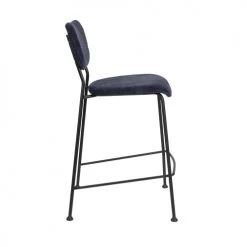 Zuiver Chaises Et Tabourets De Bar Lot De 2 Tabourets De Bar En Velours Côtelé 65cm Bleu Foncé -Bancs Soldes lot de 2 tabourets de bar en velours cotele 65cm bleu fonce 4