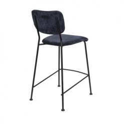 Zuiver Chaises Et Tabourets De Bar Lot De 2 Tabourets De Bar En Velours Côtelé 65cm Bleu Foncé -Bancs Soldes lot de 2 tabourets de bar en velours cotele 65cm bleu fonce 5