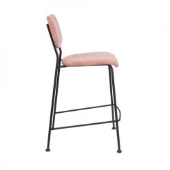 Zuiver Chaises Et Tabourets De Bar Lot De 2 Tabourets De Bar En Velours Côtelé 65cm Rose -Bancs Soldes lot de 2 tabourets de bar en velours cotele 65cm rose 4