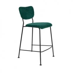 Zuiver Chaises Et Tabourets De Bar Lot De 2 Tabourets De Bar En Velours Côtelé 65cm Vert Forêt -Bancs Soldes lot de 2 tabourets de bar en velours cotele 65cm vert foret 3