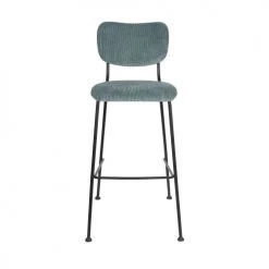 Zuiver Chaises Et Tabourets De Bar Lot De 2 Tabourets De Bar En Velours Côtelé 75cm Gris -Bancs Soldes lot de 2 tabourets de bar en velours cotele 75cm gris 5
