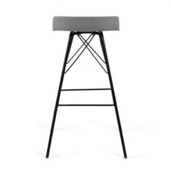 Meubles & Design Chaises Et Tabourets De Bar Lot De 2 Tabourets De Bar Gris -Bancs Soldes lot de 2 tabourets de bar gris 6