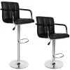 Tectake Chaises Et Tabourets De Bar Lot De 2 Tabourets De Bar HARALD Noir