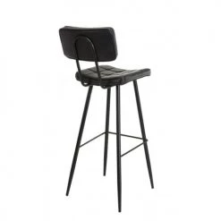MACABANE Chaises Et Tabourets De Bar Lot De 2 Tabourets De Bar Hauteur D'assise 80 Cm Noirs -Bancs Soldes lot de 2 tabourets de bar hauteur d assise 80 cm noirs 3
