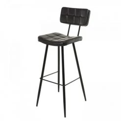 MACABANE Chaises Et Tabourets De Bar Lot De 2 Tabourets De Bar Hauteur D'assise 80 Cm Noirs -Bancs Soldes lot de 2 tabourets de bar hauteur d assise 80 cm noirs 4