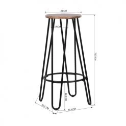 Urban Meuble Chaises Et Tabourets De Bar Lot De 2 Tabourets De Bar Indus 73 Cm -Bancs Soldes lot de 2 tabourets de bar indus 73 cm 4