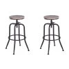 Urban Meuble Chaises Et Tabourets De Bar Lot De 2 Tabourets De Bar Industriel Métal Et Bois -Bancs Soldes lot de 2 tabourets de bar industriel metal et bois 5