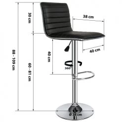 Tectake Chaises Et Tabourets De Bar Lot De 2 Tabourets De Bar JOHANNES Noir -Bancs Soldes lot de 2 tabourets de bar johannes noir 5