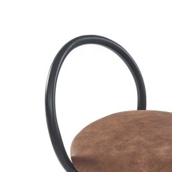 Nordlys Chaises Et Tabourets De Bar Lot De 2 Tabourets De Bar Modernes En Métal Et Simili Cuir Marron -Bancs Soldes lot de 2 tabourets de bar modernes en metal et simili cuir marron 3