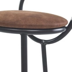 Nordlys Chaises Et Tabourets De Bar Lot De 2 Tabourets De Bar Modernes En Métal Et Simili Cuir Marron -Bancs Soldes lot de 2 tabourets de bar modernes en metal et simili cuir marron 5