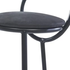 Nordlys Chaises Et Tabourets De Bar Lot De 2 Tabourets De Bar Modernes En Métal Et Simili Cuir Noir -Bancs Soldes lot de 2 tabourets de bar modernes en metal et simili cuir noir 4