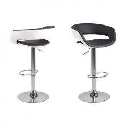 Toilinux Chaises Et Tabourets De Bar Lot De 2 Tabourets De Bar Noir
