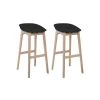 Mob In Chaises Et Tabourets De Bar Lot De 2 Tabourets De Bar Noirs -Bancs Soldes lot de 2 tabourets de bar noirs 13