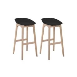 Mob In Chaises Et Tabourets De Bar Lot De 2 Tabourets De Bar Noirs -Bancs Soldes lot de 2 tabourets de bar noirs 18