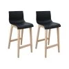 Mob In Chaises Et Tabourets De Bar Lot De 2 Tabourets De Bar Noirs -Bancs Soldes lot de 2 tabourets de bar noirs 6