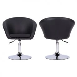 Happy Garden Chaises Et Tabourets De Bar Lot De 2 Tabourets De Bar Réglable En Simili Noir -Bancs Soldes lot de 2 tabourets de bar reglable en simili noir 3