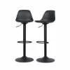 Alice's Garden Chaises Et Tabourets De Bar Lot De 2 Tabourets De Bar Réglables, Simili Cuir Noir 1 Alice's Garden Chaises Et Tabourets De Bar Lot De 2 Tabourets De Bar Réglables, Simili Cuir Noir -Bancs Soldes lot de 2 tabourets de bar reglables simili cuir noir