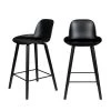 Zuiver Chaises Et Tabourets De Bar Lot De 2 Tabourets De Bar Résine Et Bois Pieds Noirs 66cm Noir -Bancs Soldes lot de 2 tabourets de bar resine et bois pieds noirs 66cm noir