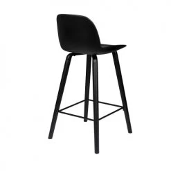 Zuiver Chaises Et Tabourets De Bar Lot De 2 Tabourets De Bar Résine Et Bois Pieds Noirs 66cm Noir -Bancs Soldes lot de 2 tabourets de bar resine et bois pieds noirs 66cm noir 5