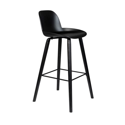 Zuiver Chaises Et Tabourets De Bar Lot De 2 Tabourets De Bar Résine Et Bois Pieds Noirs 76cm Noir 7 Zuiver Chaises Et Tabourets De Bar Lot De 2 Tabourets De Bar Résine Et Bois Pieds Noirs 76cm Noir – Image 5