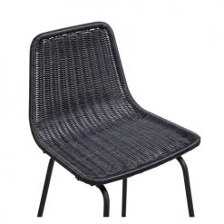 Mob In Chaises Et Tabourets De Bar Lot De 2 Tabourets De Bar Rotin Et Métal -Bancs Soldes lot de 2 tabourets de bar rotin et metal 2