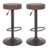 Bizzotto Chaises Et Tabourets De Bar Lot De 2 Tabourets De Bar Simili Cuir Marron -Bancs Soldes lot de 2 tabourets de bar simili cuir marron
