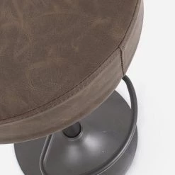 Bizzotto Chaises Et Tabourets De Bar Lot De 2 Tabourets De Bar Simili Cuir Marron -Bancs Soldes lot de 2 tabourets de bar simili cuir marron 2