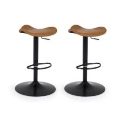 Meubles & Design Chaises Et Tabourets De Bar Lot De 2 Tabourets De Bar Simili Et Métal