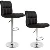 Tectake Chaises Et Tabourets De Bar Lot De 2 Tabourets De Bar TONY Noir -Bancs Soldes lot de 2 tabourets de bar tony noir