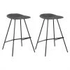 Meubles & Design Chaises Et Tabourets De Bar Lot De 2 Tabourets De Bar Velours Côtelé Gris