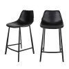 Dutchbone Chaises Et Tabourets De Bar Lot De 2 Tabourets De Bar Vintage 65cm Noir