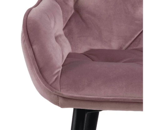 Meubles & Design Chaises Et Tabourets De Bar Lot De 2 Tabourets Design En Velours Et Métal Rose 6 Meubles & Design Chaises Et Tabourets De Bar Lot De 2 Tabourets Design En Velours Et Métal Rose – Image 4