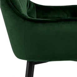Meubles & Design Chaises Et Tabourets De Bar Lot De 2 Tabourets Design En Velours Et Métal Vert -Bancs Soldes lot de 2 tabourets design en velours et metal vert 2