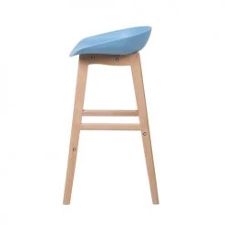 Beliani Chaises Et Tabourets De Bar Lot De 2 Tabourets En Bois Bleu Clair -Bancs Soldes lot de 2 tabourets en bois bleu clair 4
