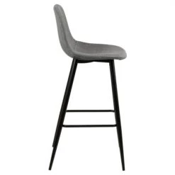 Meubles & Design Chaises Et Tabourets De Bar Lot De 2 Tabourets En Tissu Pieds En Métal Noir Gris Ciment 10 Meubles & Design Chaises Et Tabourets De Bar Lot De 2 Tabourets En Tissu Pieds En Métal Noir Gris Ciment -Bancs Soldes lot de 2 tabourets en tissu pieds en metal noir gris ciment 3