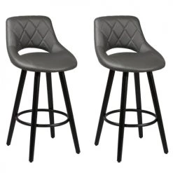 Altobuy Chaises Et Tabourets De Bar Lot De 2 Tabourets Gris